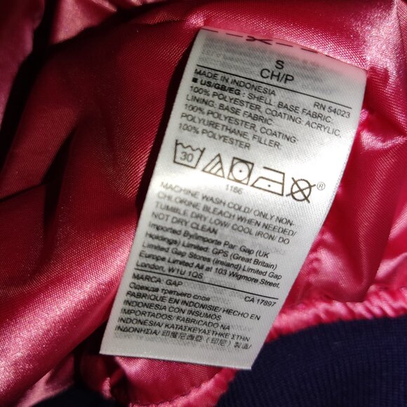 Gap blue bomber jacket w/ pink lining | Womens | Size Small - Picture 11 of 15
